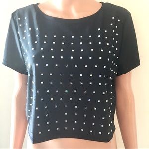 Rhinestone crop top